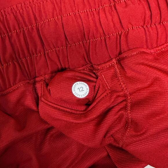 Lululemon Hotty Hot Low-Rise Lined Athletic Running Shorts 4" Dark Red Size 12 - Picture 6 of 7